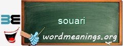 WordMeaning blackboard for souari